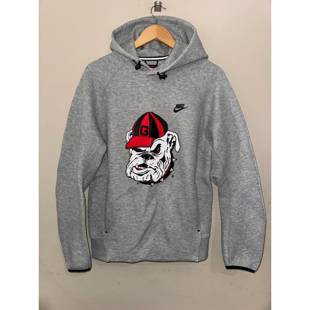 Men M Nike UGA Georgia Bulldogs Throwback Dawgs Team Issue PE Tech Fleece Hoodie